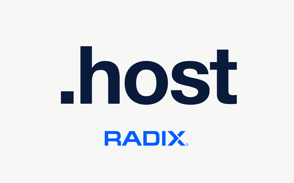 .host domains from Radix